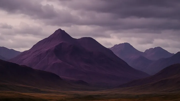 purple mountain range